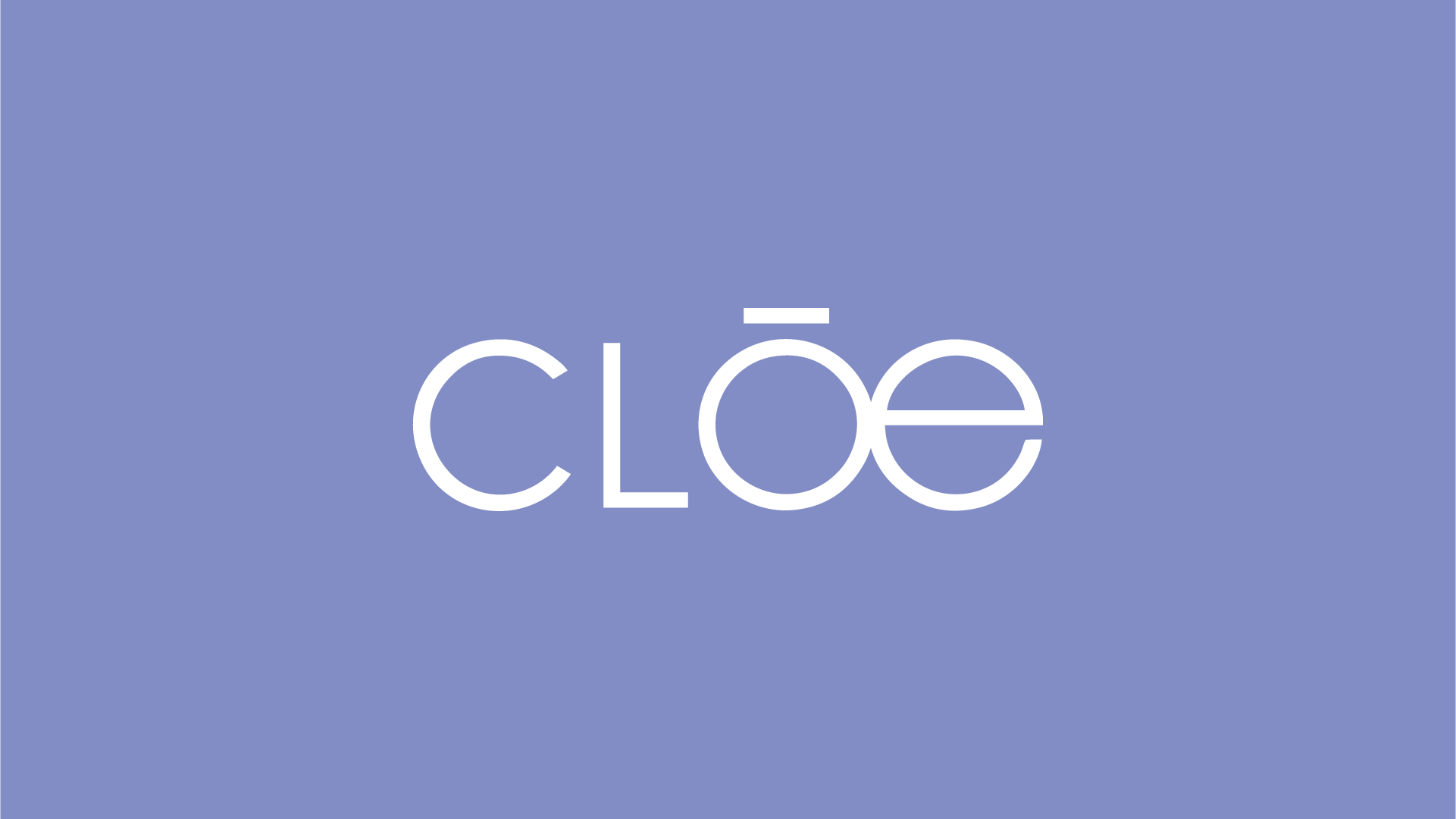 La imagen que subiste parece ser un logotipo con la palabra “CLŌE” en texto blanco sobre un fondo morado claro. El diseño utiliza una tipografía moderna y limpia, con una barra alargada sobre la “Ō”, lo que le da un aspecto único y estilizado